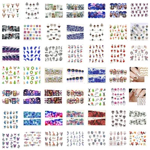 Nail Art Wasseraufkleber, Aufkleber für Nageldekoration, Blumenschmetterling, UK Verkäufer - Bild 1 von 49
