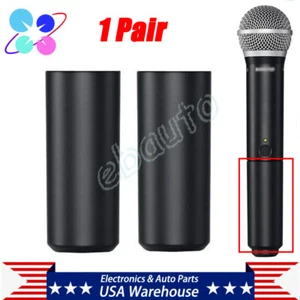 (1 par) Cubierta de taza de batería de micrófono para transmisor inalámbrico de mano Shure BLX2 PG58 - Imagen 1 de 5