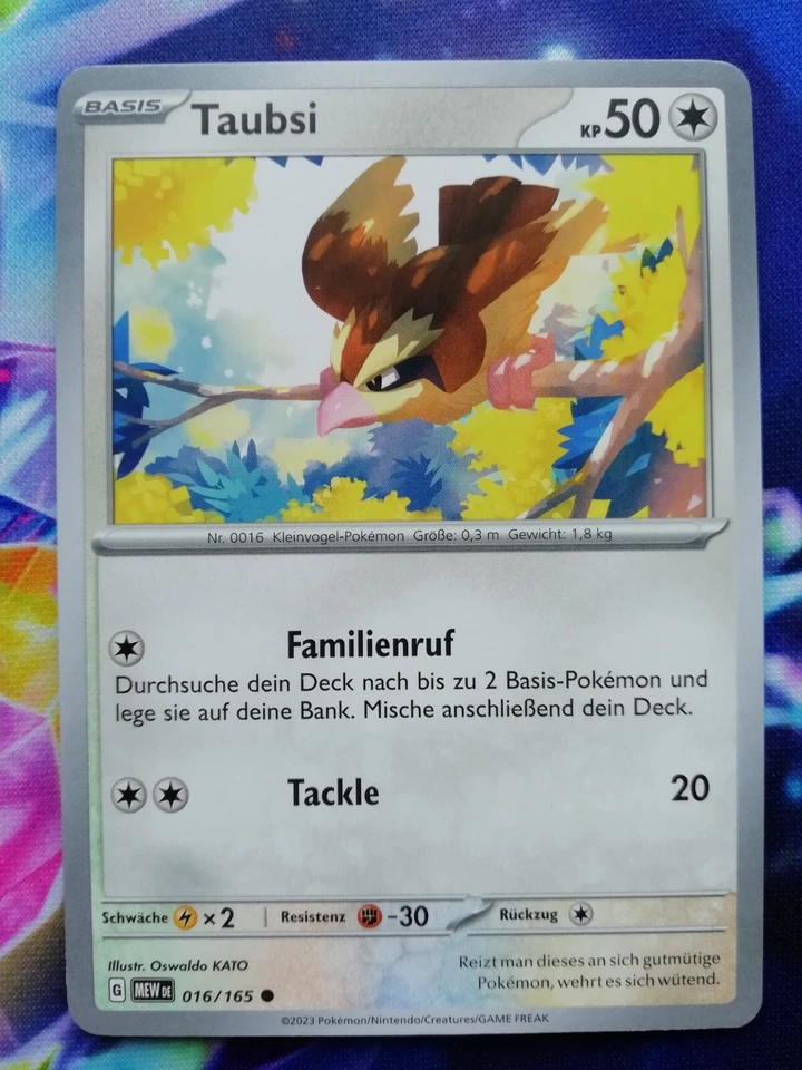 Pokemon Karte Taubsi Deutsch 016/165 Original - Bild 1 von 1