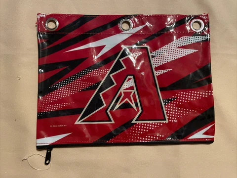 NWOT MLB ARIZONA DIAMONDBACKS OFFICIAL LICENSE 3 RING BINDER PENCIL POUCH Cover