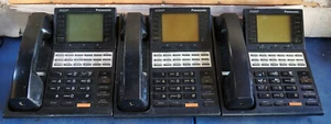 LOT 3 Panasonic KX-T7235 Black Business Phone W/ Display Speakerphone Telephones - Picture 1 of 8