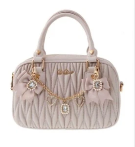 Liz Lisa Bag Quilted Ribbon Charm Pochette Sweet Lolita Harajuku Gal Cute Y2K - Picture 1 of 8