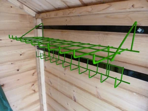 Tool Rack and Shelf for Shed, Greenhouse or Garage - Green - By Speed Shelf - Picture 1 of 5