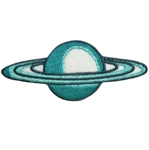 Planet Applique Patch - Saturn Space Embroidered Badge 3-1/8" (Iron on) - Picture 1 of 1