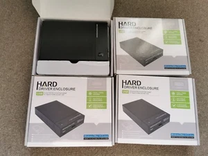 4x joblot USB3.0 SATA III 2.5" 3.5" External Hard Drive Enclosure SSD HDD Cases - Picture 1 of 4