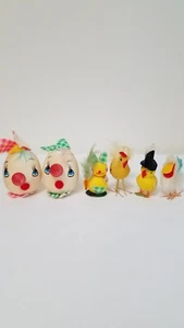 Vintage Osterset, verschlossene Hasen, Hahn, schick, Ente hergestellt in Japan - Bild 1 von 17