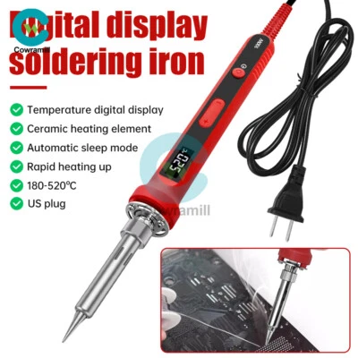 100W Electric Soldering Iron Digital Adjustable Temp Inter-heat Welding Tool  - Image 1 of 4