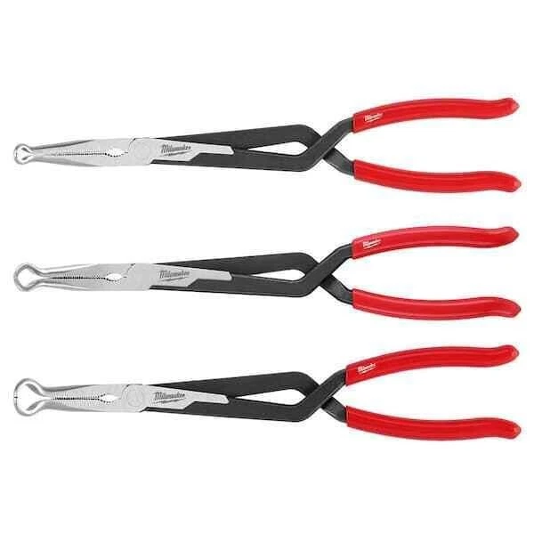 MILWAUKEE Tool 48-22-6563 3 Piece Long Reach Hose Grip Pliers Set - Image 1 of 1