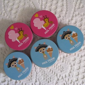 Paul Frank Lot Of 5 EMPTY Lip Smacker Tins Chachi and Clancy Unused Vintage 2009 - Picture 1 of 6