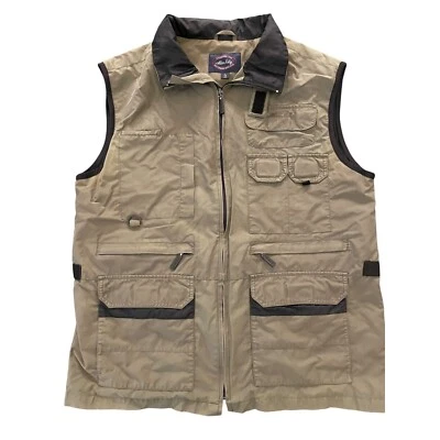 Allen Solly Chaleco Utilitario Multi Bolsillo Exterior Viaje Chaleco Caqui L Foto 1 de 4