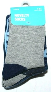 6 Pair Multi-Color Kids' Novelty Socks   Sock Size 6-8.5 - Picture 1 of 2