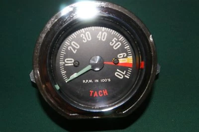 Corvette tachometer, ALL NEW 59 high redline, distributor drive ready to install - Image 1 of 2