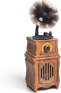 Retro Bluetooth Speaker Retro Radio, Bass FM Radio 5.3 Bluetooth Radio Wireless - Picture 1 of 12