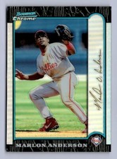1999 Bowman Chrome Gold Refractors Marlon Anderson Serial#10/25 Philadelphia