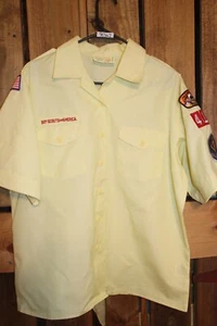 Boy Scouts of America Uniform Ladies Yellow Large Blouse Shirt - Picture 1 of 5