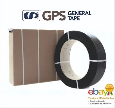 GENERAL TAPE REGGIA IN PPL NERA USO MANUALE 15 X 2000 SPESSORE 0,65mm REGGETTA 1 BOBINA