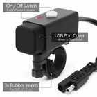 USB Charger Adapter Cable Mount Waterproof Motor Phone Motorcycle Black GPS 12V