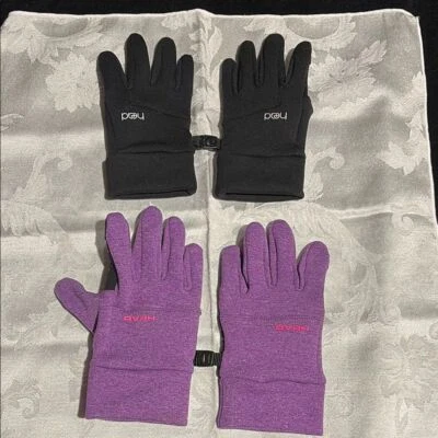Head Black and Purple Children's Kids Touchscreen Gloves 2 Pairs EUC Lg/Med - Image 1 of 4