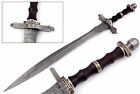 Épée en acier de Damas faite main sur mesure avec poignée en bois Pakka noir..