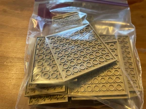 Lot of 18 LEGO Dark Tan Random Size Baseplates Plate 6x6 6x8 6x10 6x12 6x16 8x8 - Picture 1 of 4