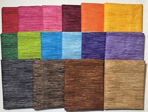 Color Wave ~ 16 Fat Quarter Cotton Fabric Bundle ~Bright Quilters Blender Fabric - Picture 1 of 9
