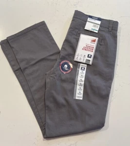 IZOD Big Boys Flat Front Stretch Pants, Gray Husky 16 30x29 - Picture 1 of 3