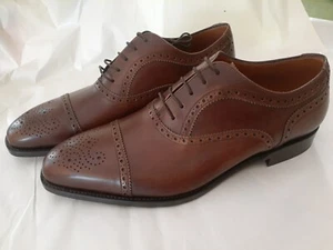  Zapato de Vestir Ezra Paul Con Cordones Hecho en España Marrón Talla 10 EU44 - Imagen 1 de 9