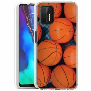 (Multi-Basketball)ShockProof TPU phone case cover(Clear)for Moto G Stylus(2021) - Picture 1 of 8
