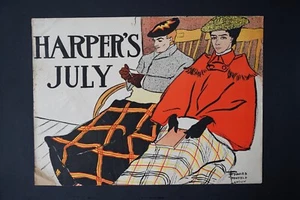Lithografie Original Edward Penfield 1920 für Harper’s Bazaar July 35 x 48,5cm - Bild 1 von 8