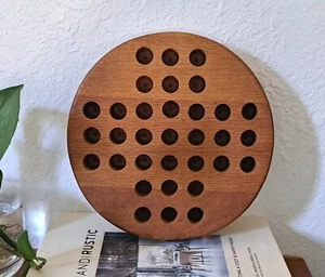 Tablero solitario de mármol de madera maciza vintage golpear sobre madera Ítaca Nueva York grueso - Imagen 1 de 5