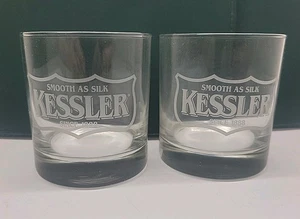 2 Vintage Kessler Whisky Glatt Wie Seide 12 Unzen Becher Neu - Bild 1 von 4