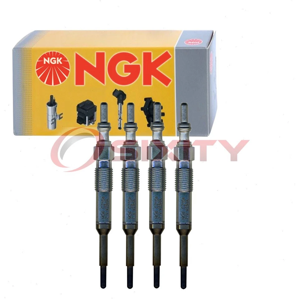 4 pcs NGK Diesel Glow Plugs for 2004-2006 Volkswagen Jetta 1.9L L4 - Engine es - Image 1 of 4