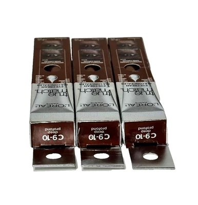 L'Oreal Paris True Match Eye Cream in a Concealer 0.4 fl oz,C9-10 Deep Pack of 3 - Image 1 of 4