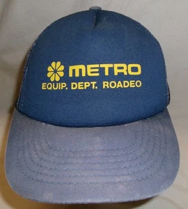 DE COLECCIÓN AÑOS 70 80 SEATTLE METRO AUTOBÚS CONDUCTOR CAMIONERO SOMBRERO GORRA SNAPBACK ROADEO LOGOTIPO ANTIGUO - Imagen 1 de 5