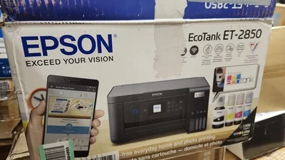 Epson EcoTank ET-2850 All-in-One WiFi Inkjet Printer Black Open box - Image 1 of 4