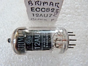 ECC82 12AU7 Brimar 17mm Black Ladder Anode Sq Get NOS  Tube B  NOV19A GM% 109 95 - Picture 1 of 3
