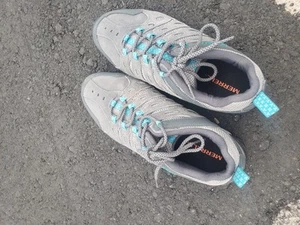 MERRELLS CROSSLANDER 2 HIKING SHOES WOMEN'S 11 (Gray with light blue accents) - Picture 1 of 8