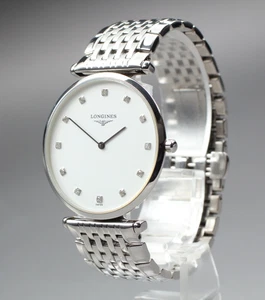 Orologio Svizzero Longines La Grande Classique L4.709.4 Quadrante Bianco Diamante 33mm Quarzo - Foto 1 di 11