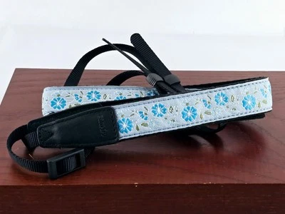🌸[MINT] Cam-in Traditional Japanese Pattern Camera Strap "Morning Glory" Japan - Image 1 of 4