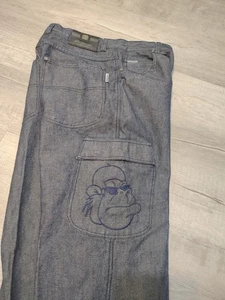 KNO Betta Jeans Wide Leg Cargo Baggy Hiphop Streetwear Skater 30x30 y2k Monkey - Bild 1 von 7