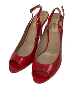 VALENTINO Size 38.5 Women's Leather Pumps in Red - Picture 1 of 8