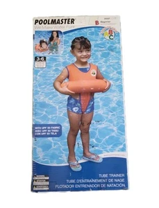 Poolmaster Learn-to-Swim Tube Trainer Beginner Baby Child Float Orange New 50507 - Picture 1 of 10