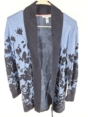 ISAAC MIZRAHI AZUL CÁRDIGAN ENVOLVENTE TOP MUJER XXS Foto 1 de 4