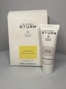 DR BARBARA STURM - Sun Drops SPF 50 1oz & Facial Scrub .68oz - Lot of 2 Bundle - Picture 1 of 8