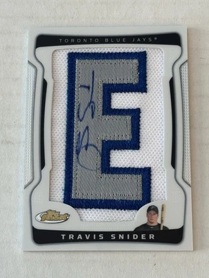 Travis Snider 2009 Topps Finest Letter E Patch Auto RC 067/218 Toronto Blue Jays - Image 1 of 4