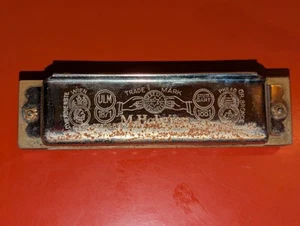 M Hohner Die eiserne Mundharmonika "G" Pat 28.11.1911, rostig, klingt gut "Gesetzl" - Bild 1 von 6