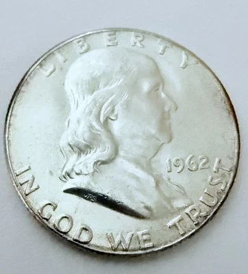 1962 Proof Franklin Half Dollar, 90% Silver MINT STATE CONDITION #2777 - Image 1 of 2