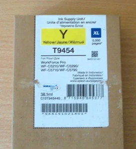 GENUINE EPSON T9454 Yellow cartridge ORIGINAL ink WF-C5210 C5290 C5710 WF-C5790 - Picture 1 of 3