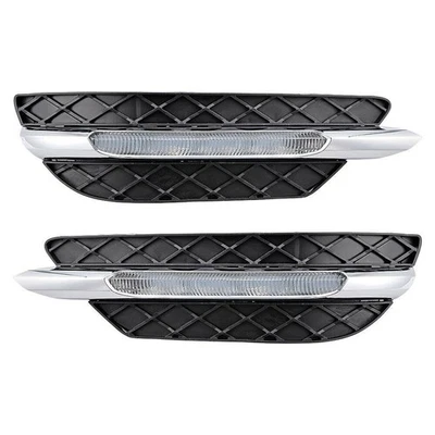 Pair LED DRL FOG LIGHT Lamp Cover for Mercedes Benz C-Class W204 C300 2011-2014 - Image 1 of 4
