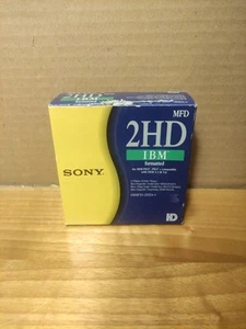 CONFEZIONE 10 FLOPPY DISK 3.5" SONY 2HD MFD IBM MAI USATI - Afbeelding 1 van 3